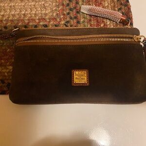 Dooney and Bourke double zip suede wristlet